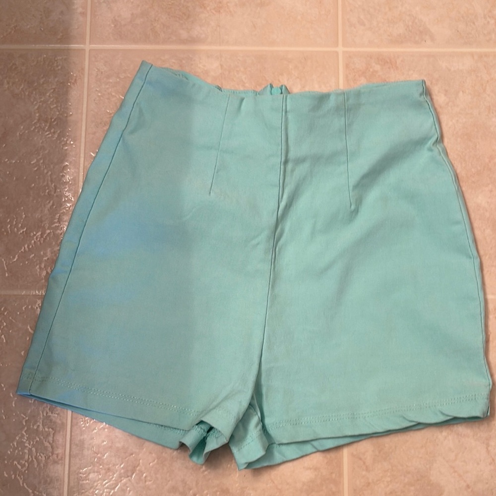 Teal Women's high waisted shorts size s